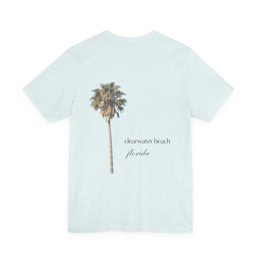 Clearwater Beach Florida Palm Tree Tee — Minimal Coastal Vacation T-Shirt