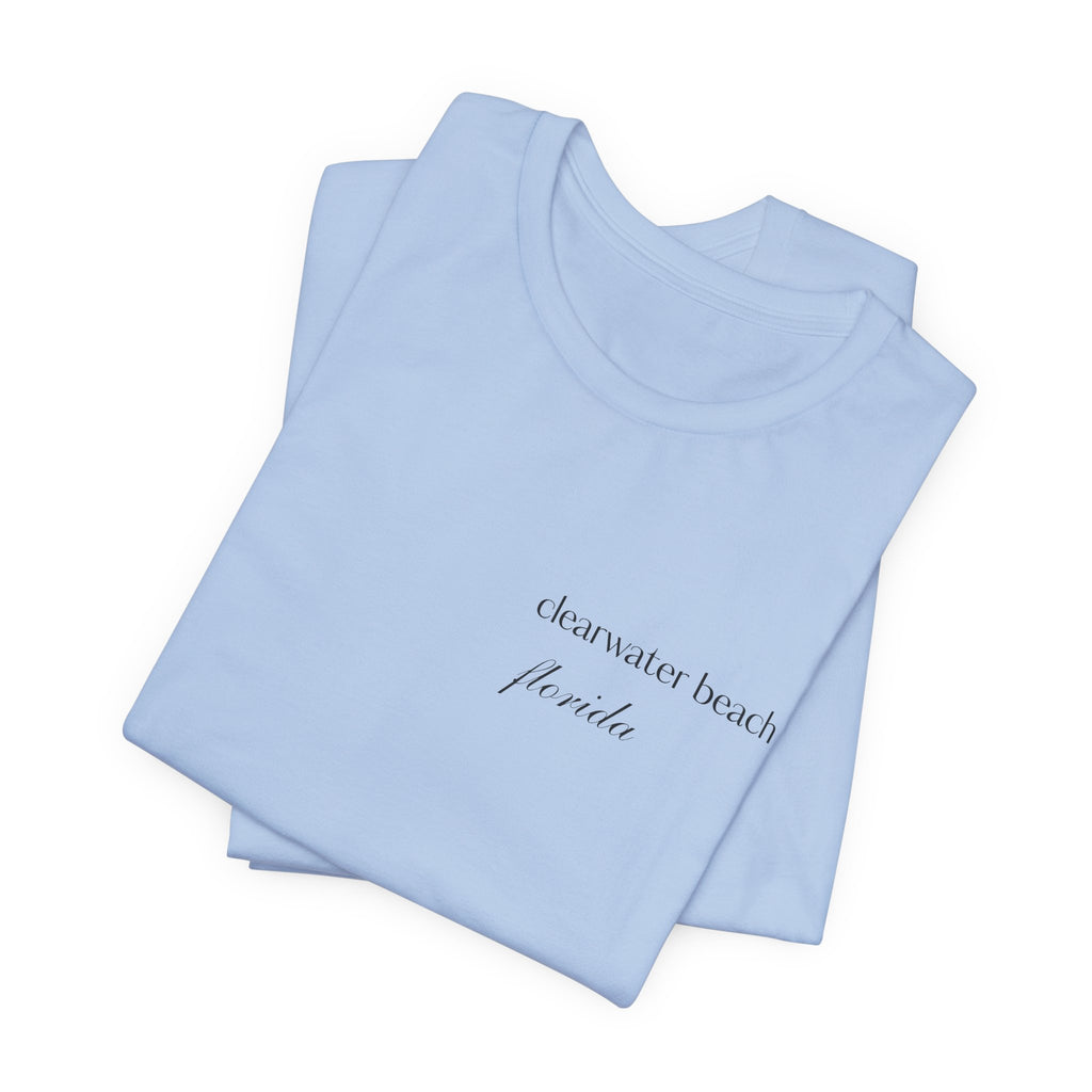 Clearwater Beach Florida Palm Tree Tee — Minimal Coastal Vacation T-Shirt