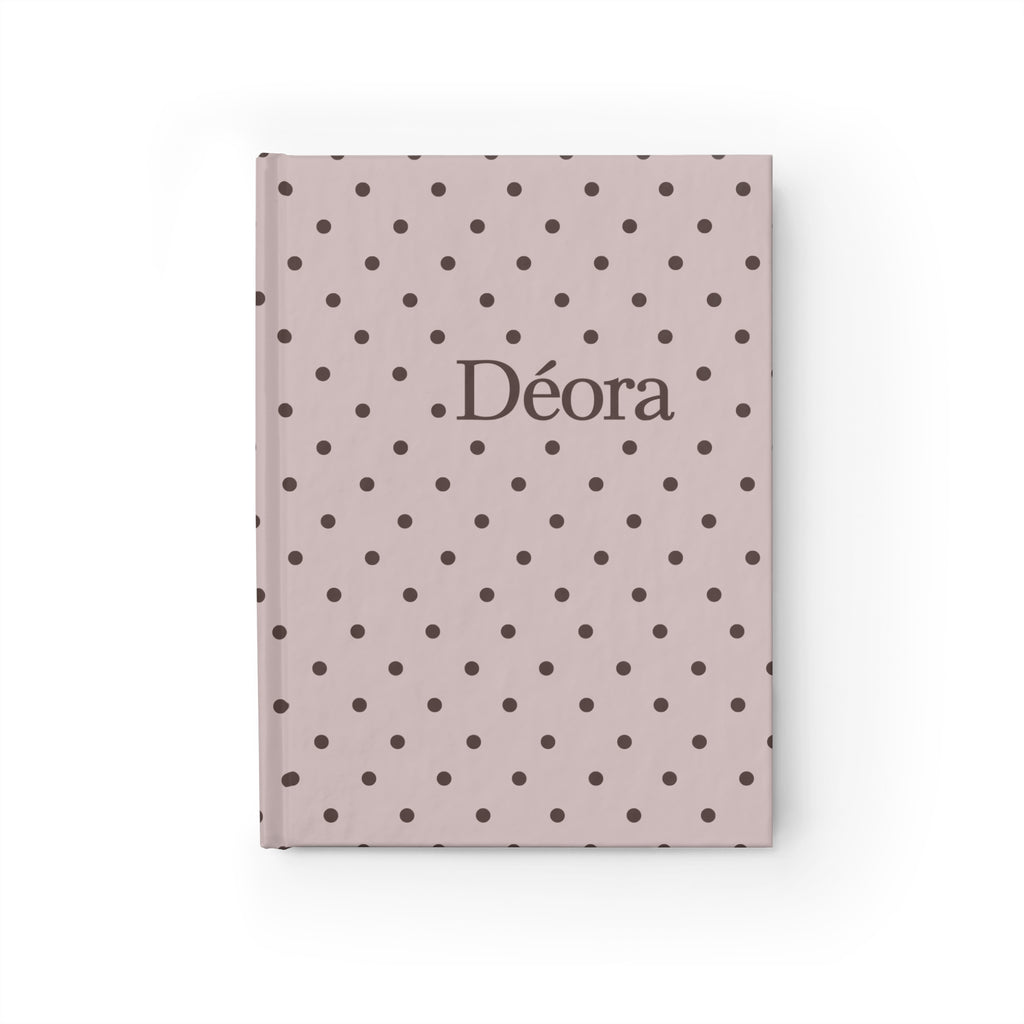 Polka Dot Personalized Journal — 'Déora' Ruled Notebook