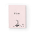 Personalized Pink Nautical Journal — 'Déora' Ruled Notebook