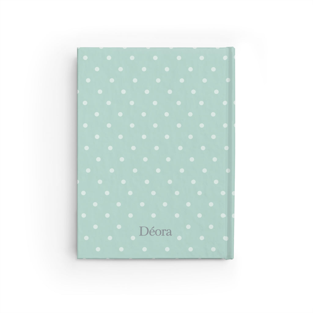 Personalized Polka Dot Journal — 'Déora' Lined Notebook