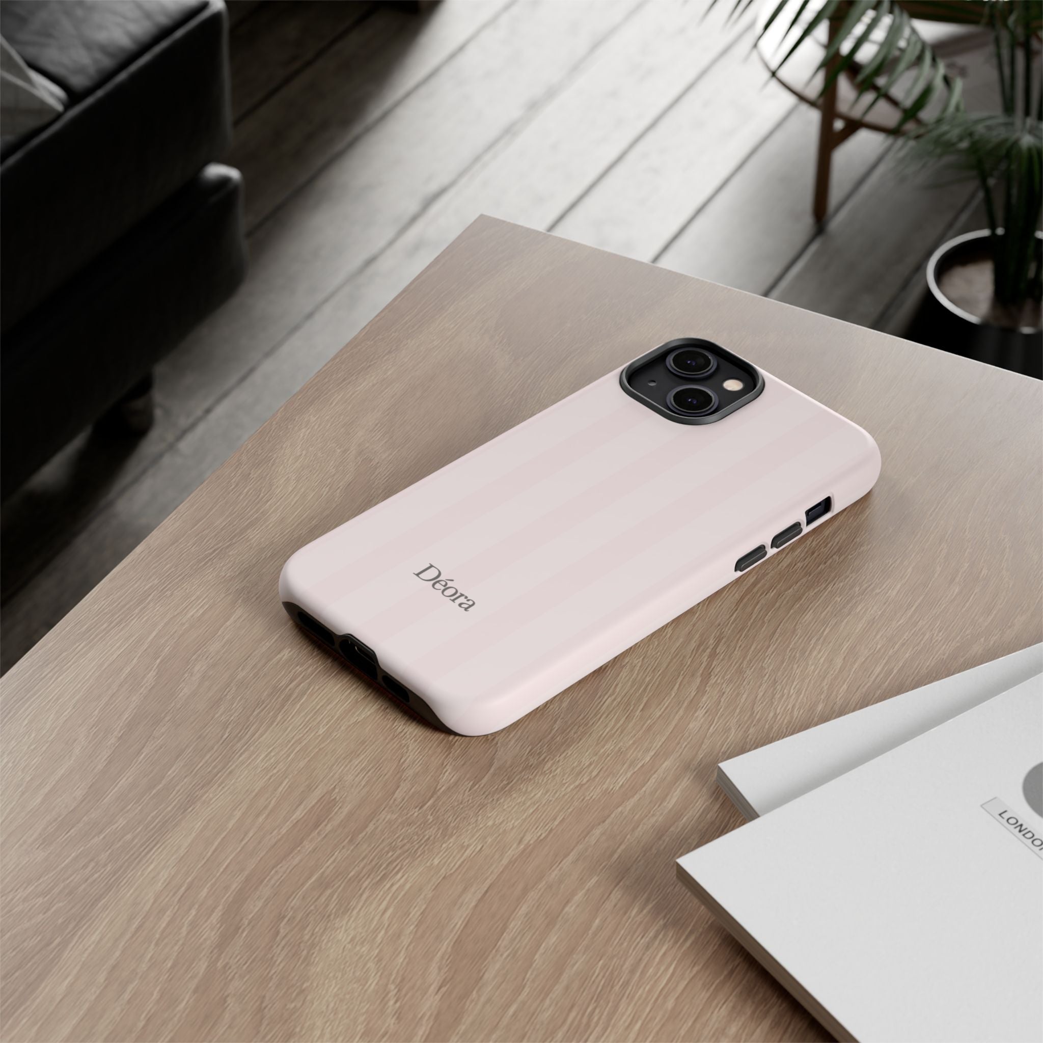 Tough Cases — Slim Protective Phone Case (Pastel Pink Stripe)