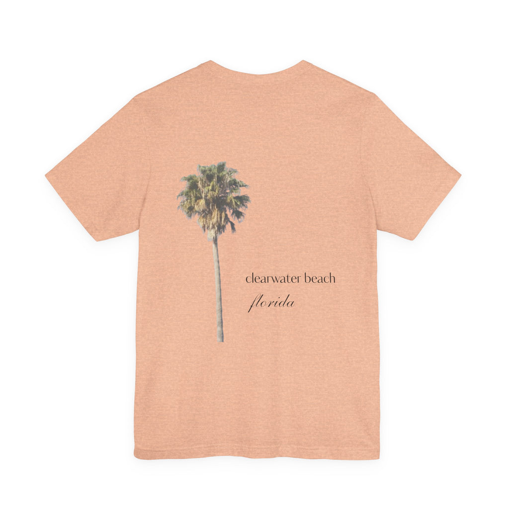 Clearwater Beach Florida Palm Tree Tee — Minimal Coastal Vacation T-Shirt