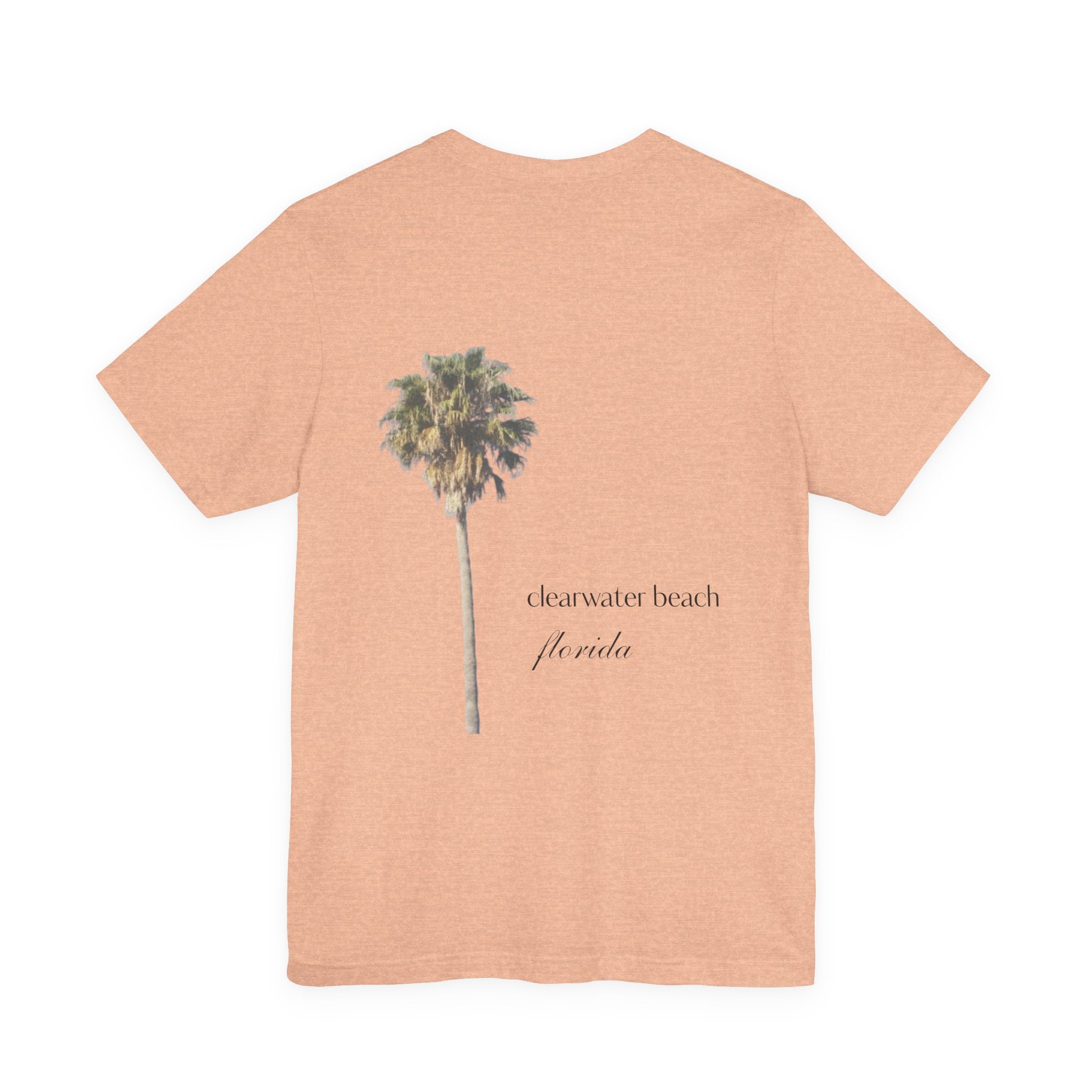Clearwater Beach Florida Palm Tree Tee — Minimal Coastal Vacation T-Shirt