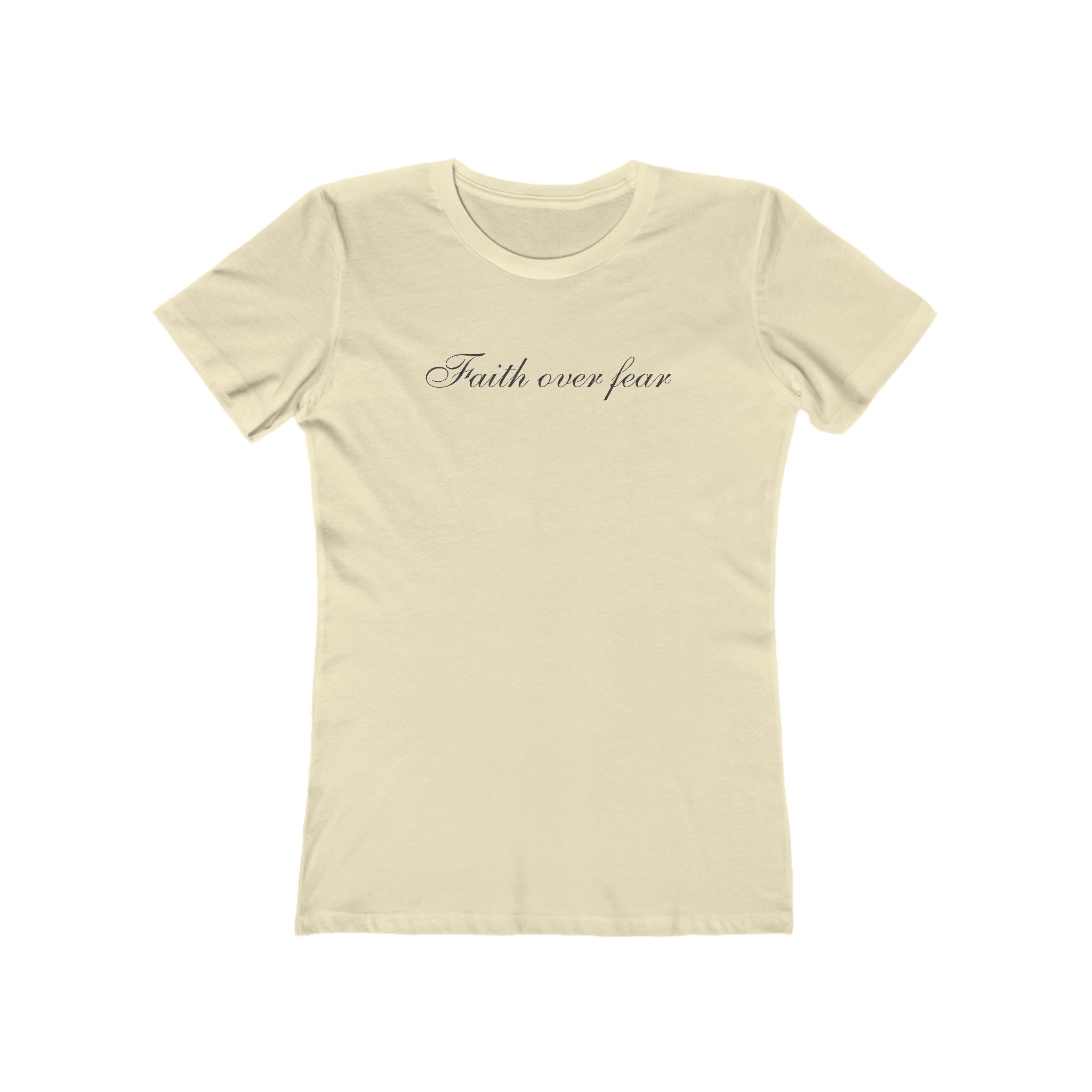 Faith Over Fear Women's Tee — Inspirational Boyfriend Shirt