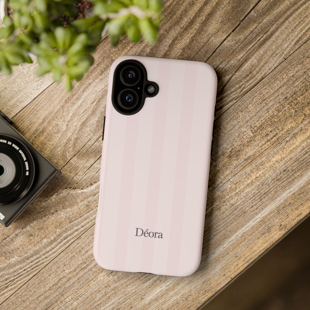 Tough Cases — Slim Protective Phone Case (Pastel Pink Stripe)