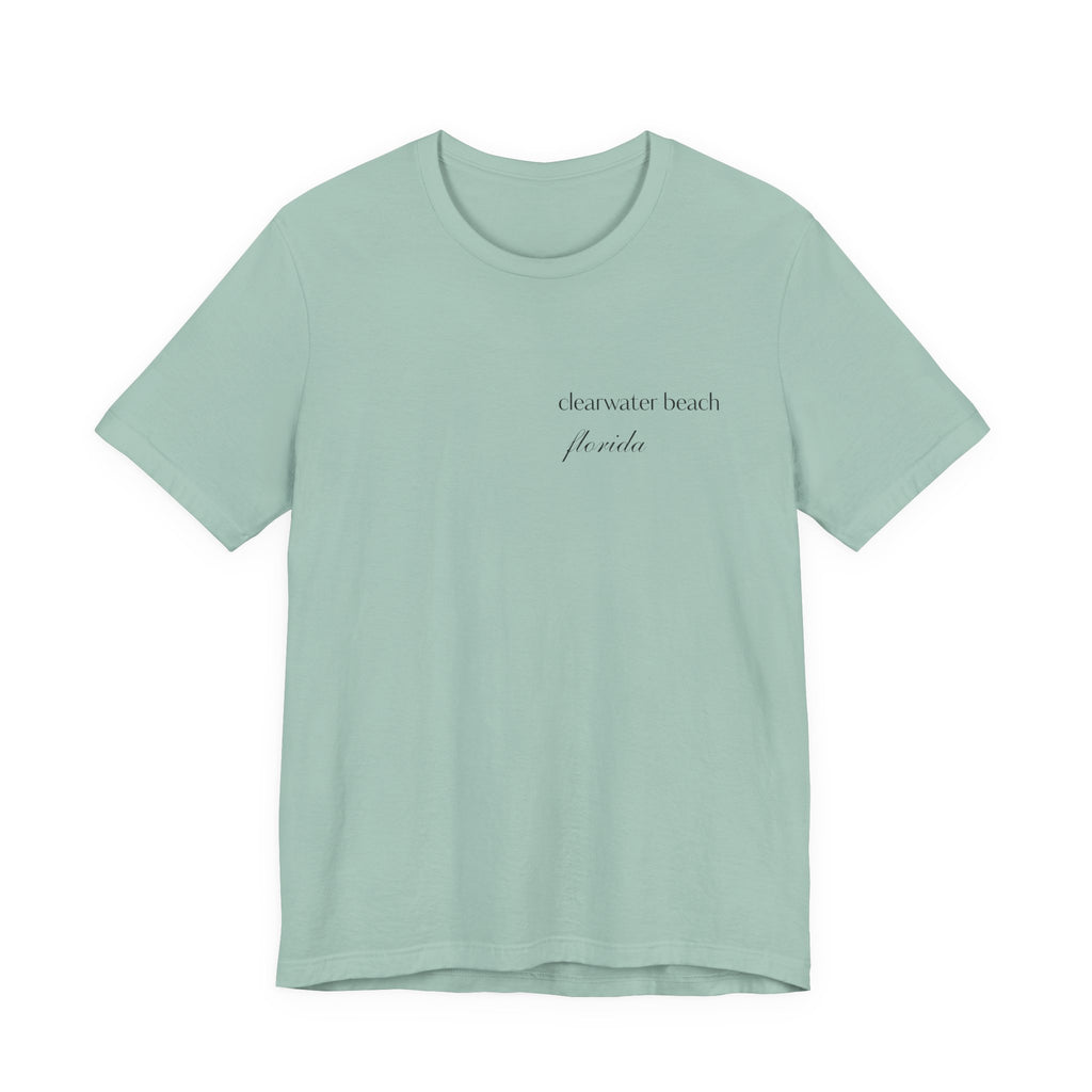 Clearwater Beach Florida Palm Tree Tee — Minimal Coastal Vacation T-Shirt
