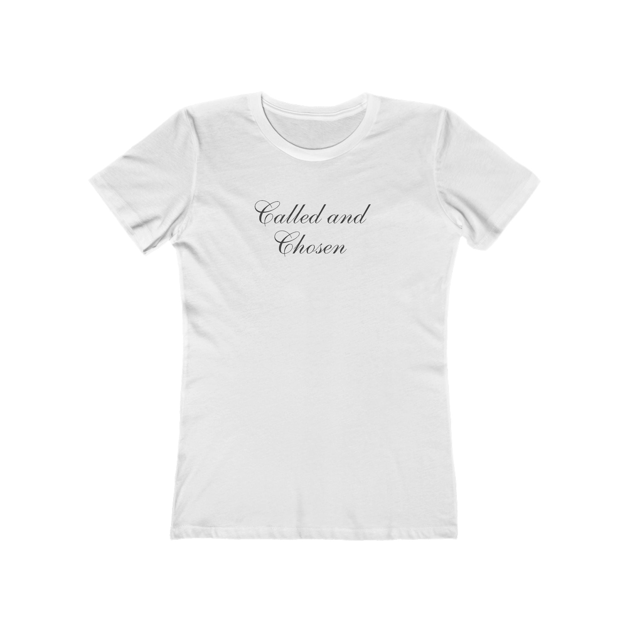 Called and Chosen Boyfriend Tee — Women's Christian Script T-Shirt