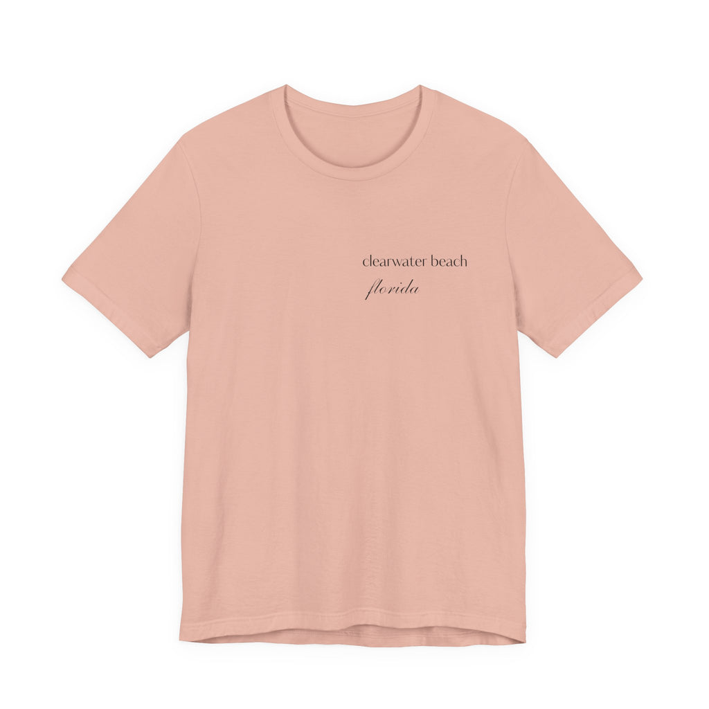 Clearwater Beach Florida Palm Tree Tee — Minimal Coastal Vacation T-Shirt