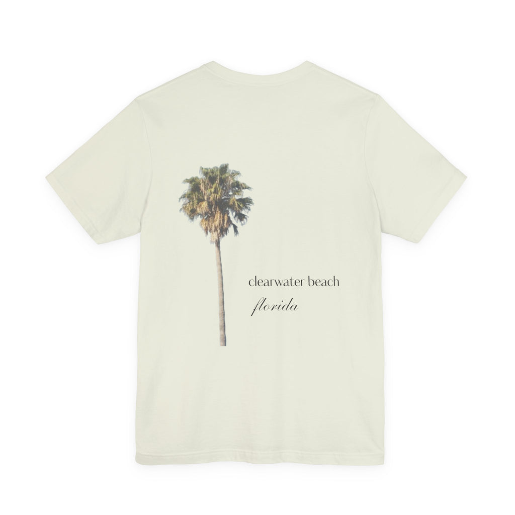 Clearwater Beach Florida Palm Tree Tee — Minimal Coastal Vacation T-Shirt