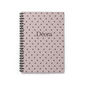 Personalized Polka Dot Spiral Notebook — "Déora" Ruled Journal