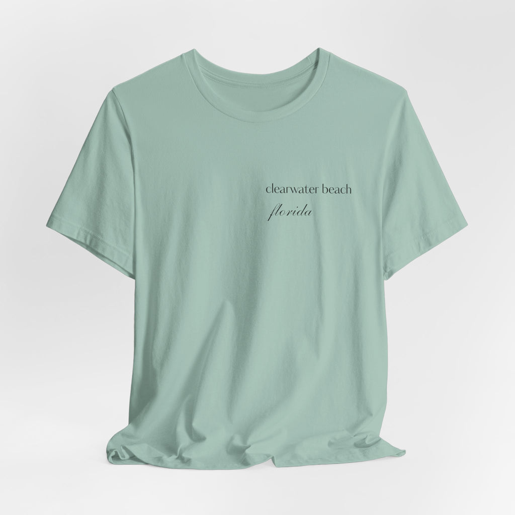 Clearwater Beach Florida Palm Tree Tee — Minimal Coastal Vacation T-Shirt