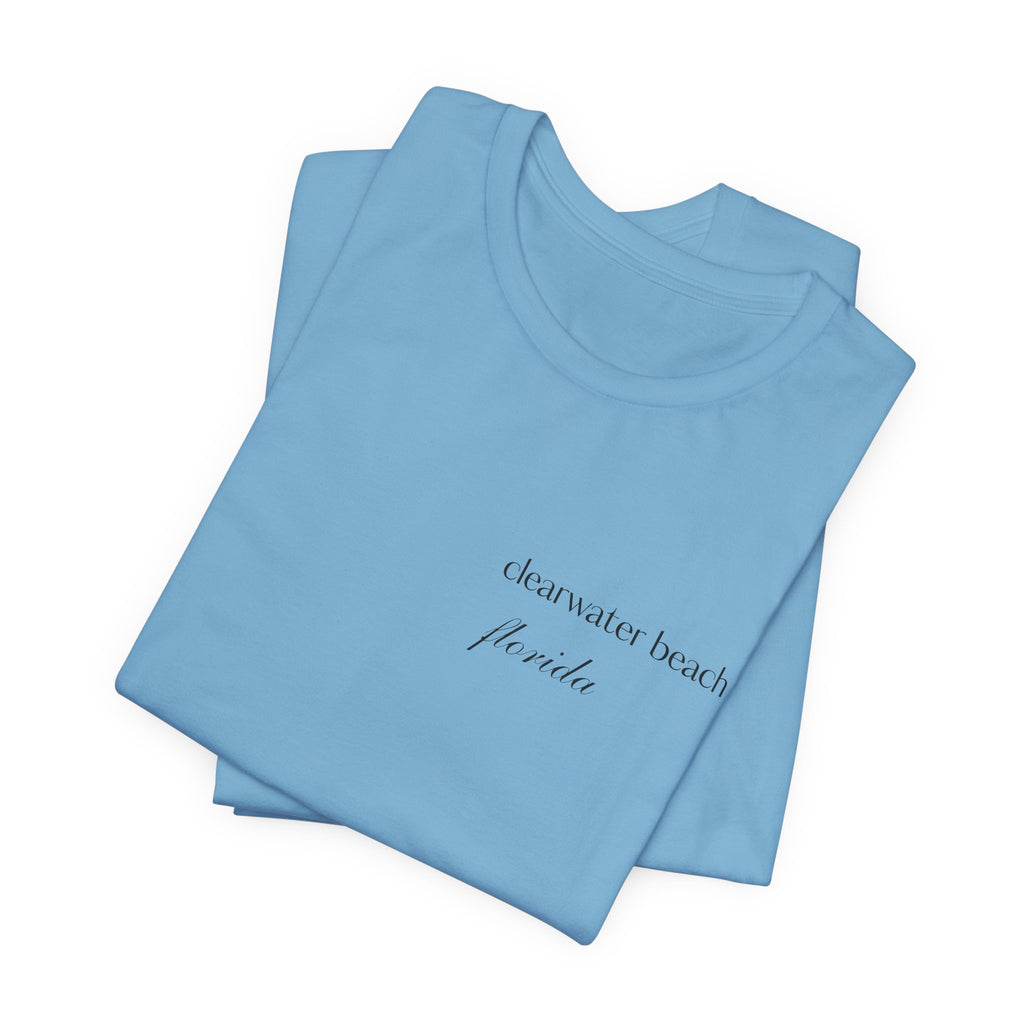 Clearwater Beach Florida Palm Tree Tee — Minimal Coastal Vacation T-Shirt