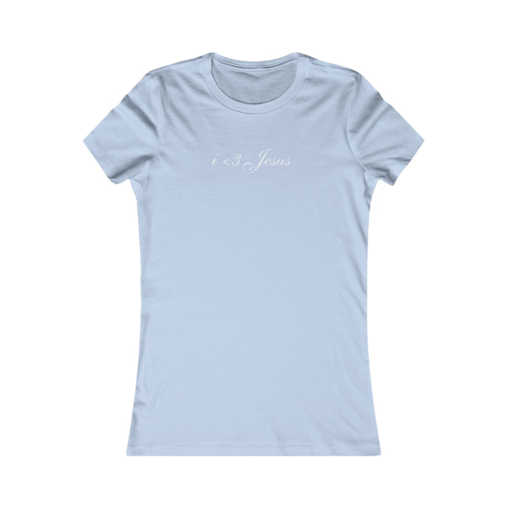 Women's Favorite Tee — 'I <3 Jesus' Christian Faith Graphic Tee