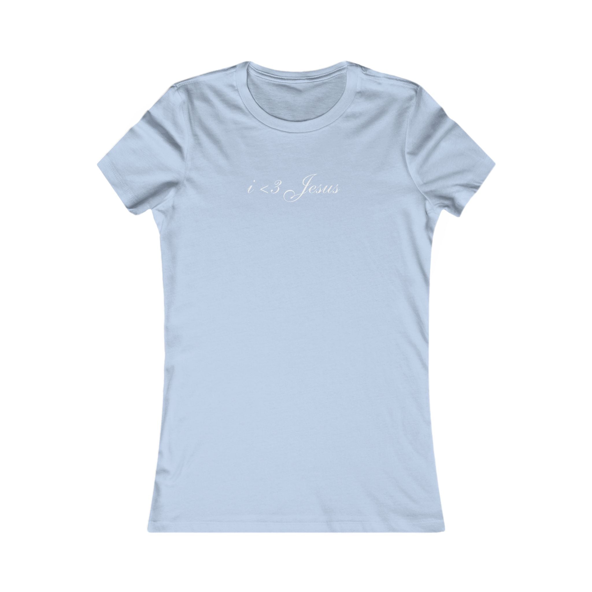 Women's Favorite Tee — 'I <3 Jesus' Christian Faith Graphic Tee