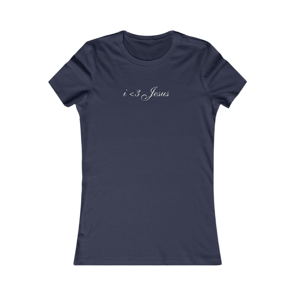 Women's Favorite Tee — 'I <3 Jesus' Christian Faith Graphic Tee