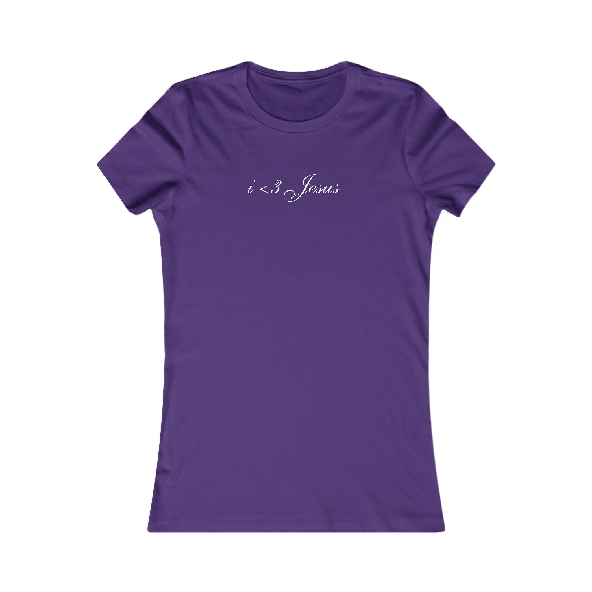 Women's Favorite Tee — 'I <3 Jesus' Christian Faith Graphic Tee