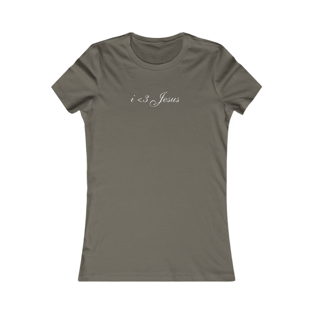 Women's Favorite Tee — 'I <3 Jesus' Christian Faith Graphic Tee