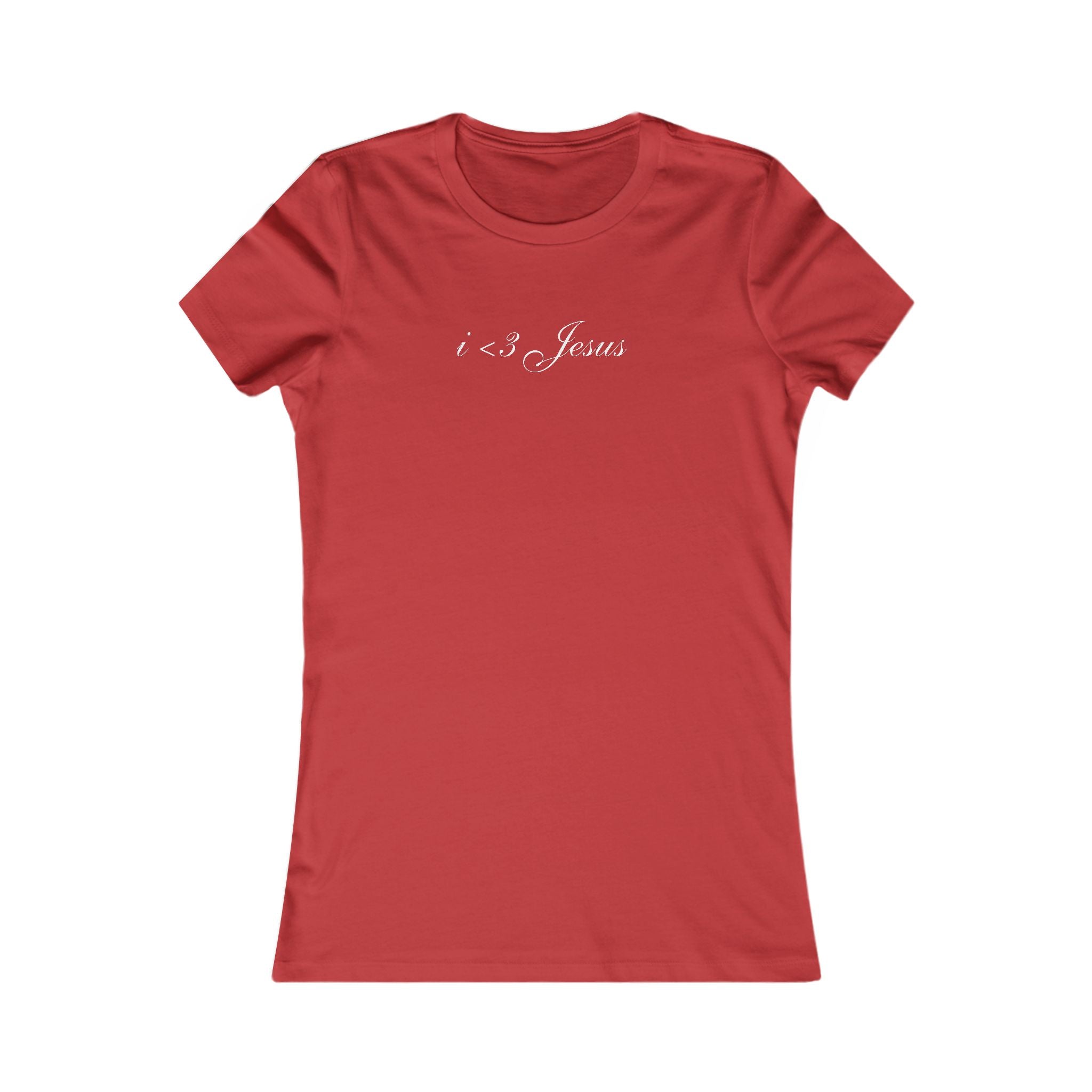 Women's Favorite Tee — 'I <3 Jesus' Christian Faith Graphic Tee