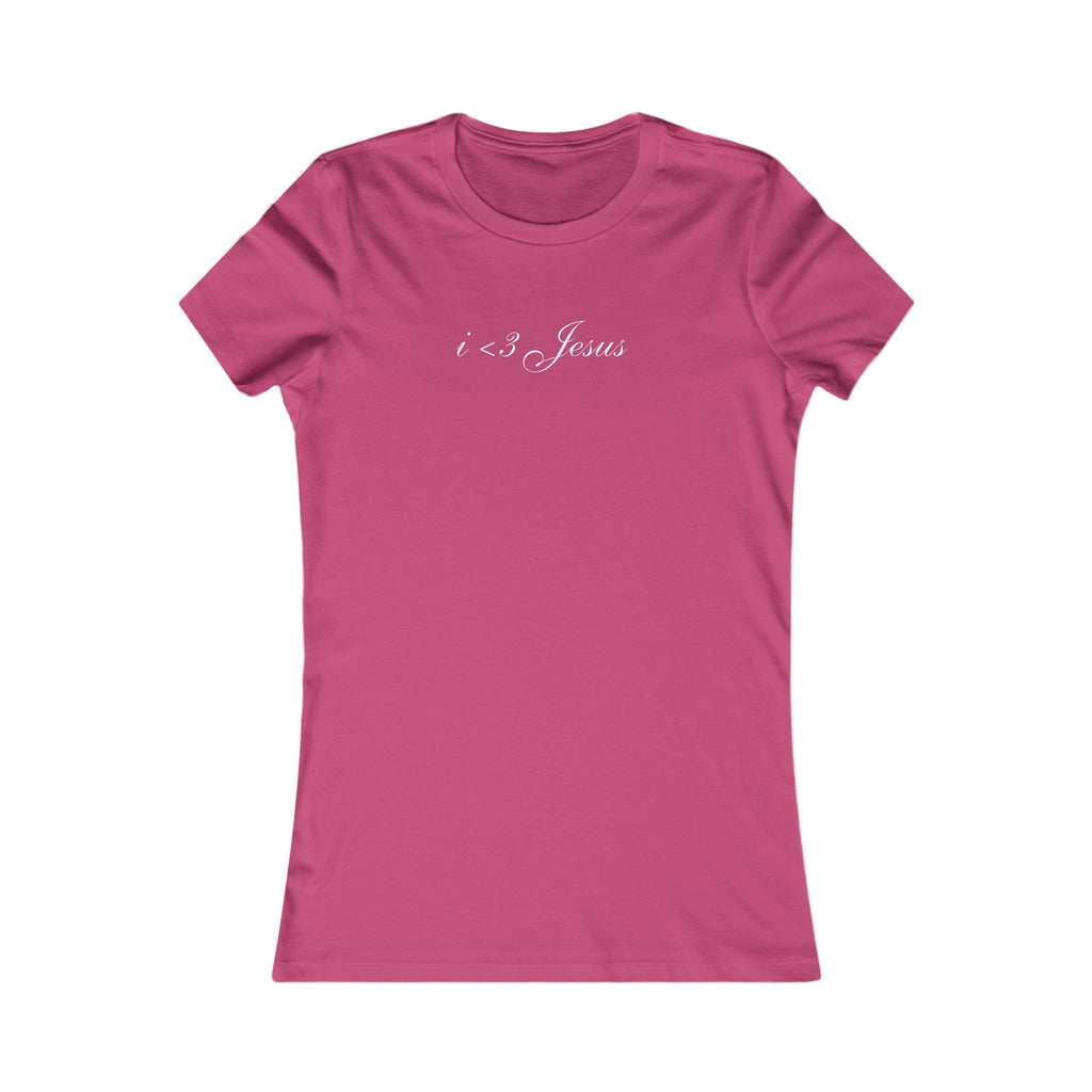 Women's Favorite Tee — 'I <3 Jesus' Christian Faith Graphic Tee