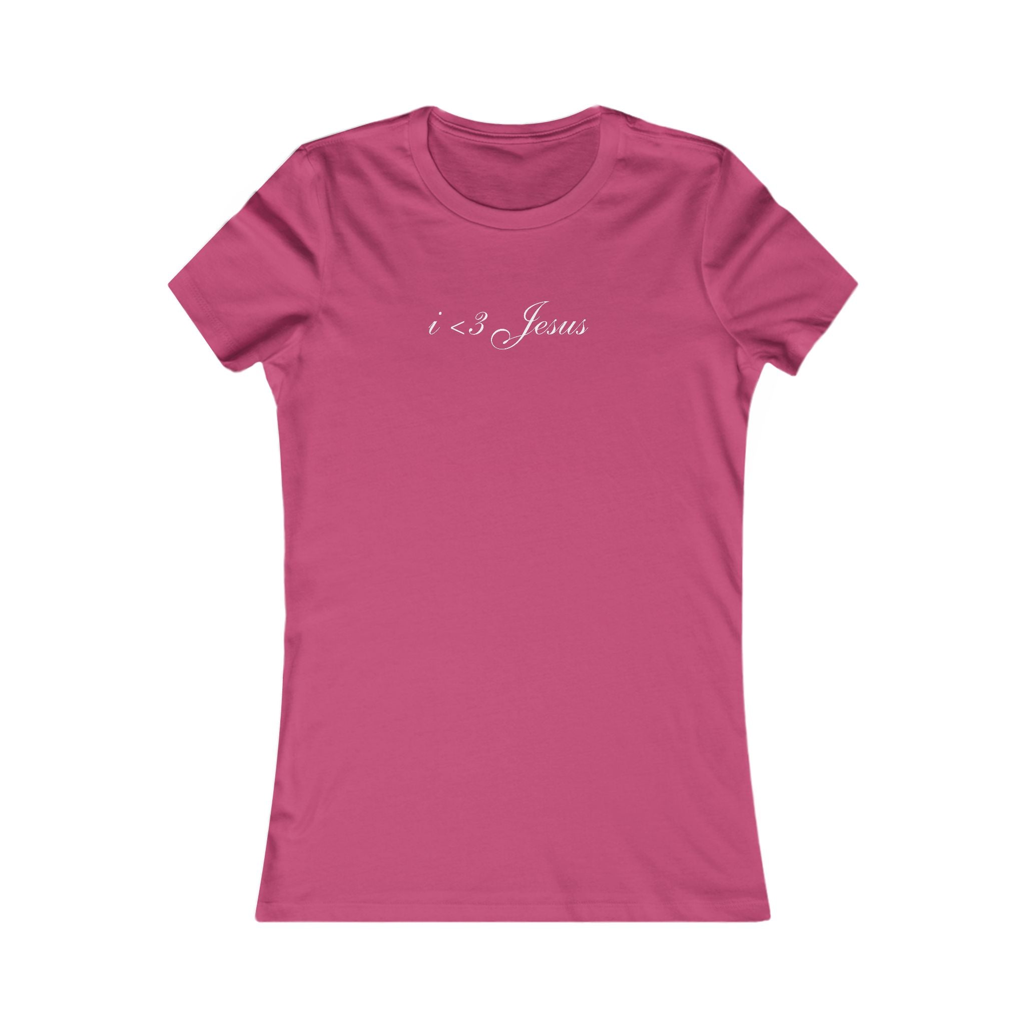 Women's Favorite Tee — 'I <3 Jesus' Christian Faith Graphic Tee