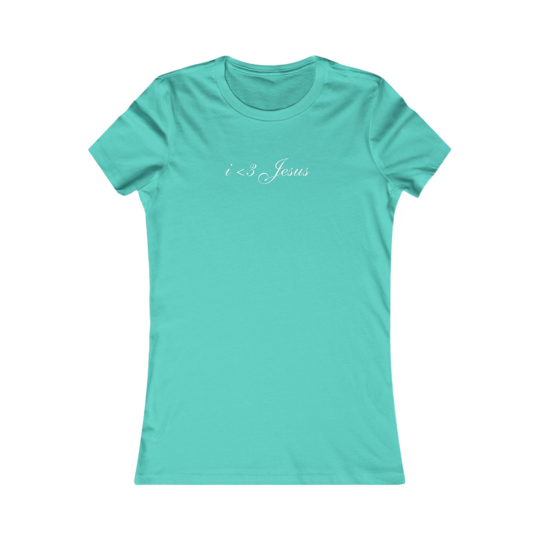 Women's Favorite Tee — 'I <3 Jesus' Christian Faith Graphic Tee