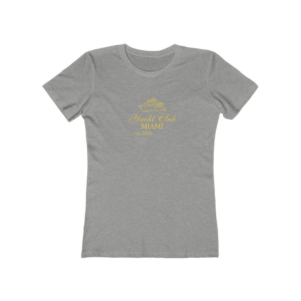 The Boyfriend Tee for Women — 'Miami Yacht Club' Vintage Logo Tee