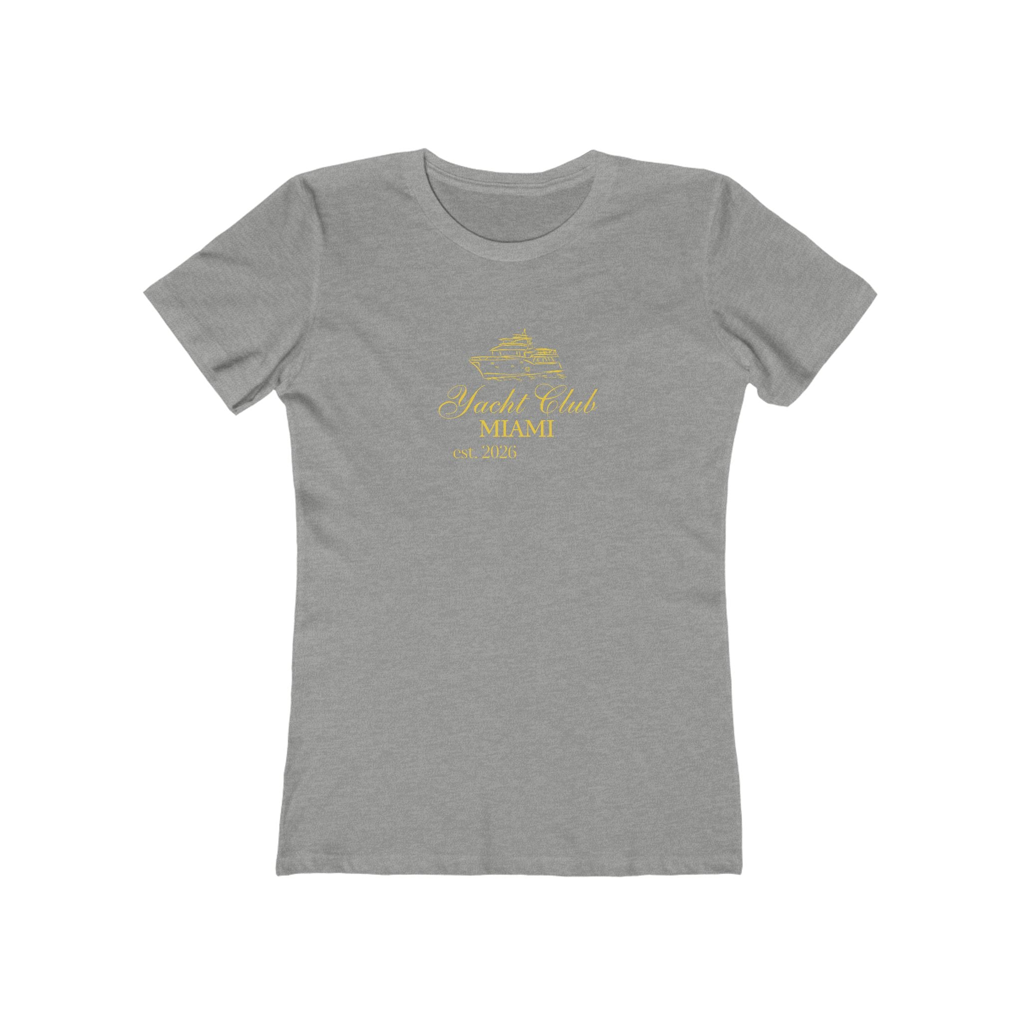 The Boyfriend Tee for Women — 'Miami Yacht Club' Vintage Logo Tee