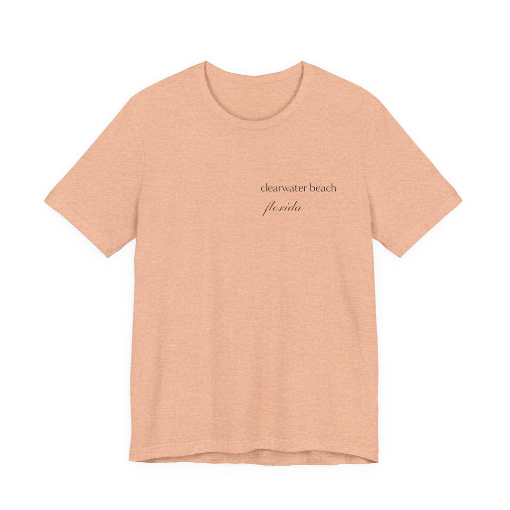 Clearwater Beach Florida Palm Tree Tee — Minimal Coastal Vacation T-Shirt