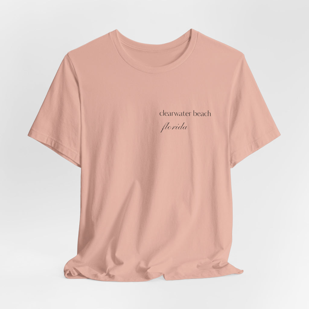 Clearwater Beach Florida Palm Tree Tee — Minimal Coastal Vacation T-Shirt