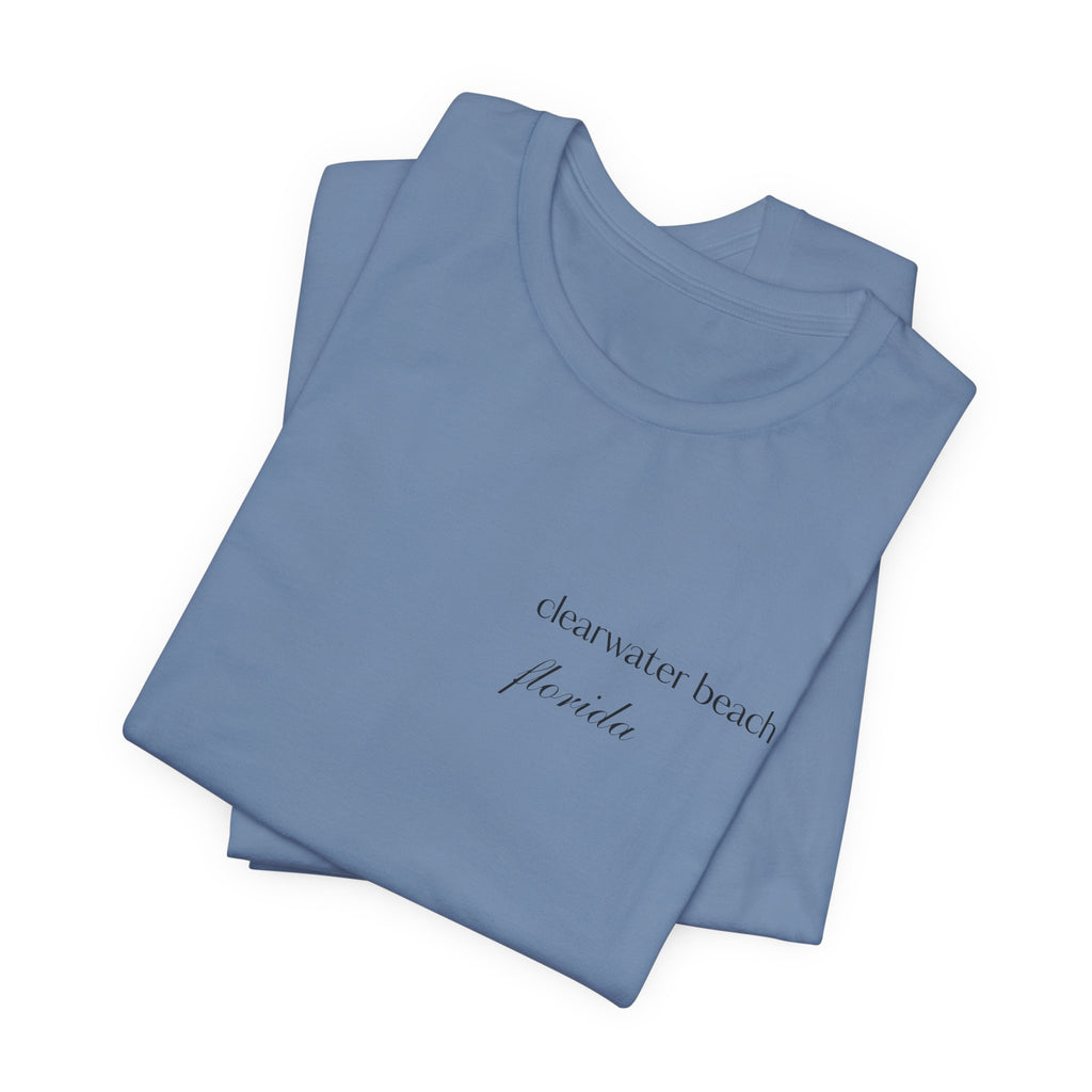 Clearwater Beach Florida Palm Tree Tee — Minimal Coastal Vacation T-Shirt