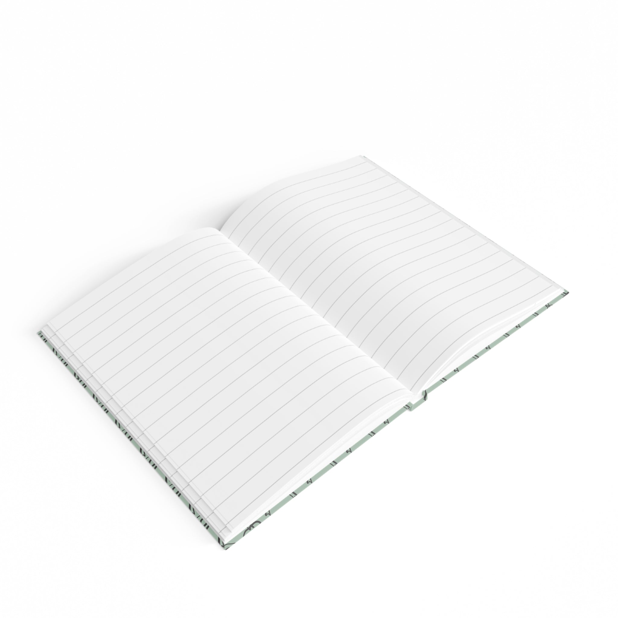 Personalized Bow Pattern Journal — 'Déora' Ruled Notebook, Pastel Green Gift