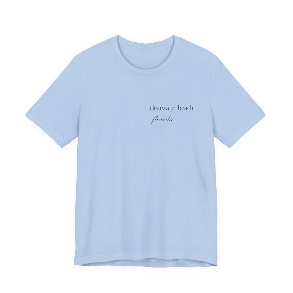 Clearwater Beach Florida Palm Tree Tee — Minimal Coastal Vacation T-Shirt