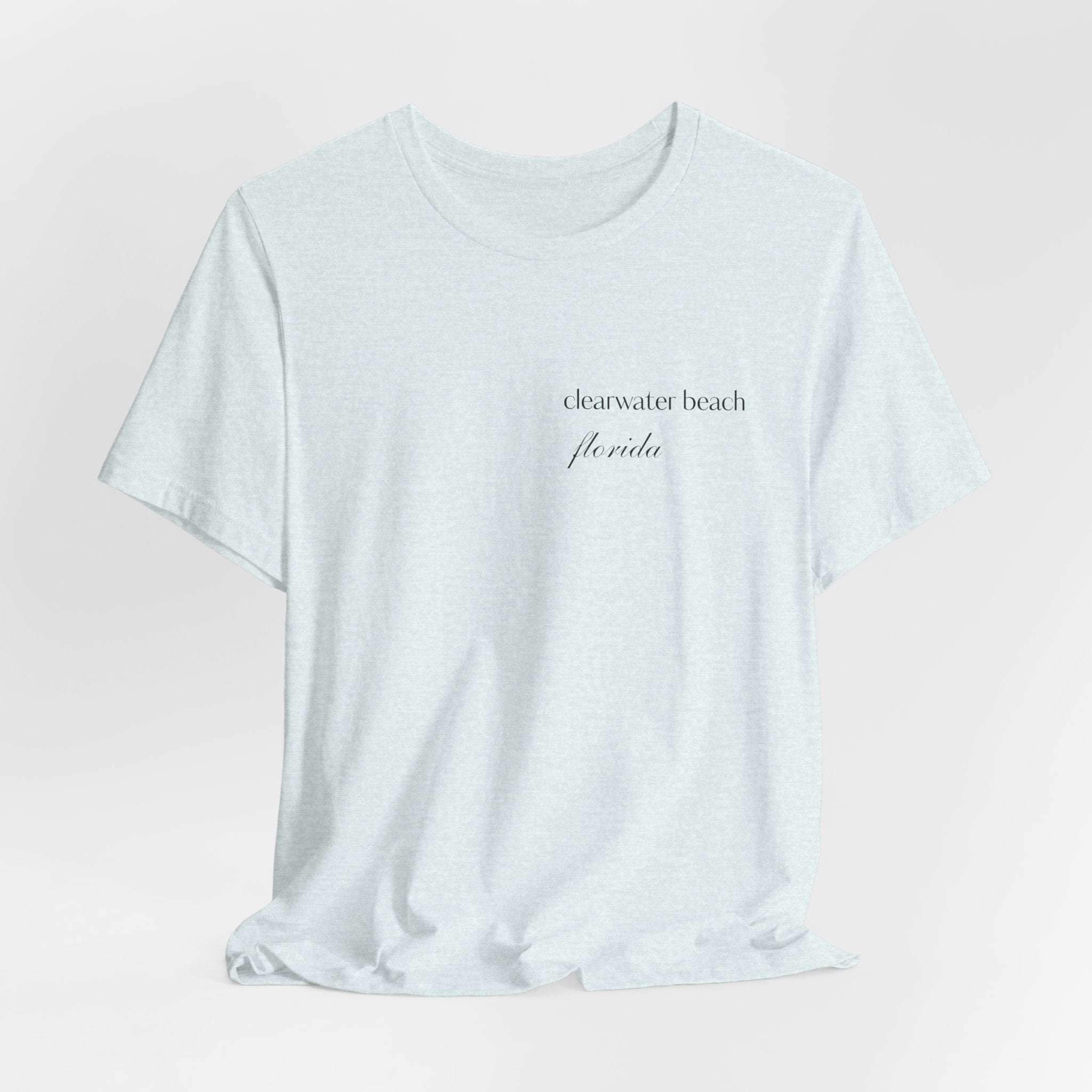 Clearwater Beach Florida Palm Tree Tee — Minimal Coastal Vacation T-Shirt