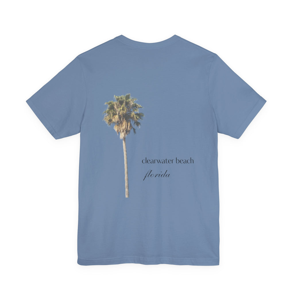 Clearwater Beach Florida Palm Tree Tee — Minimal Coastal Vacation T-Shirt
