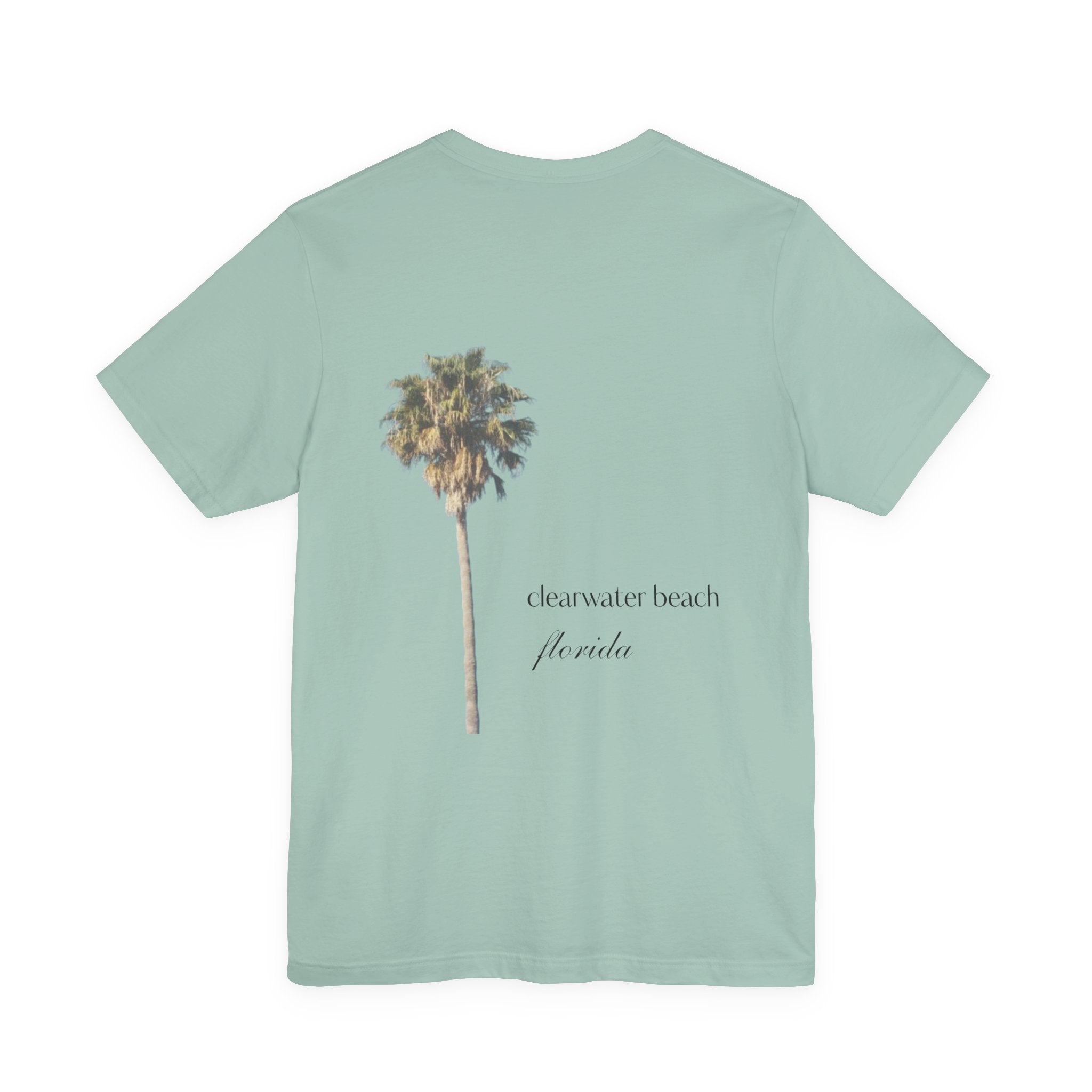 Clearwater Beach Florida Palm Tree Tee — Minimal Coastal Vacation T-Shirt