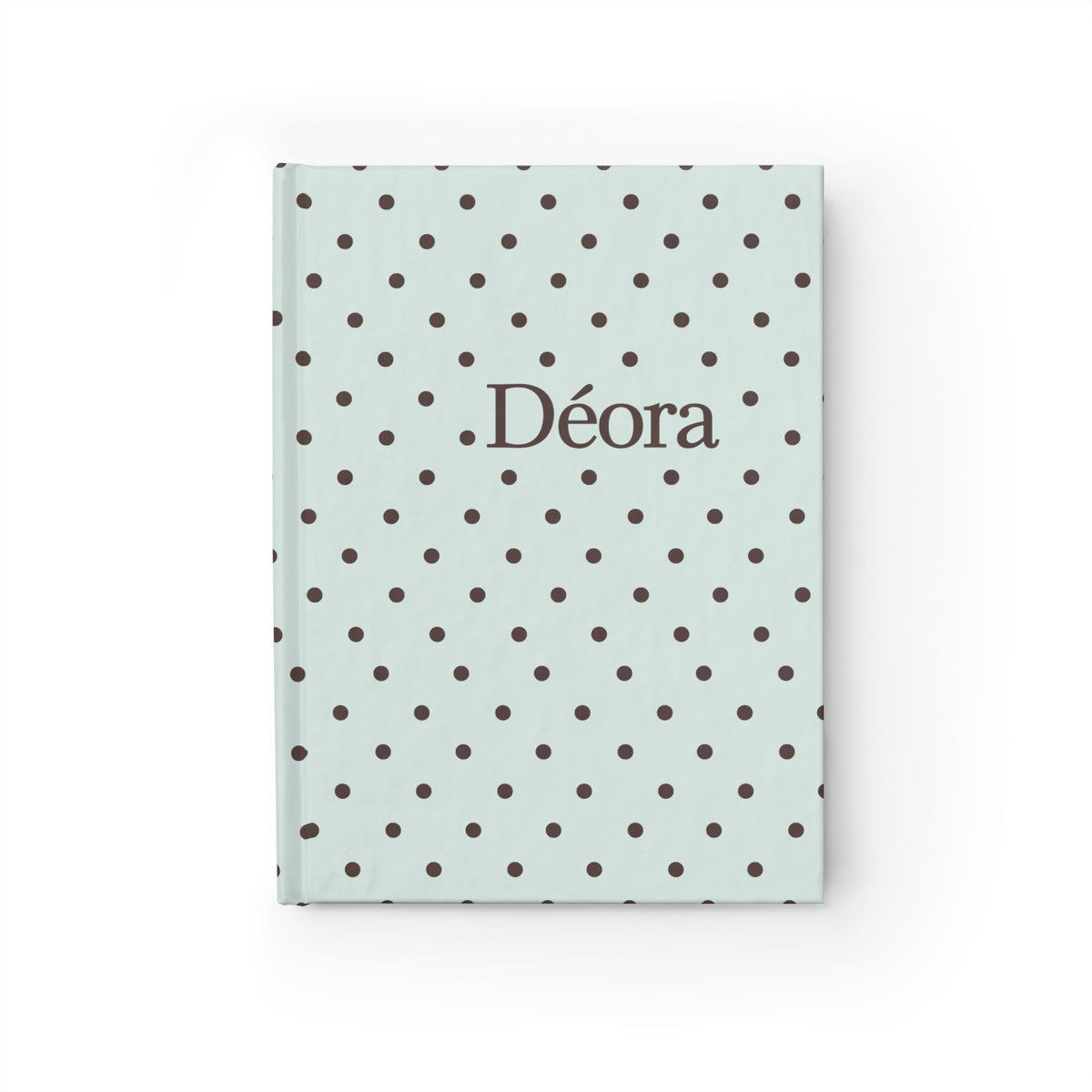 Polka Dot Personalized Journal — 'Déora' Hardback Ruled Notebook