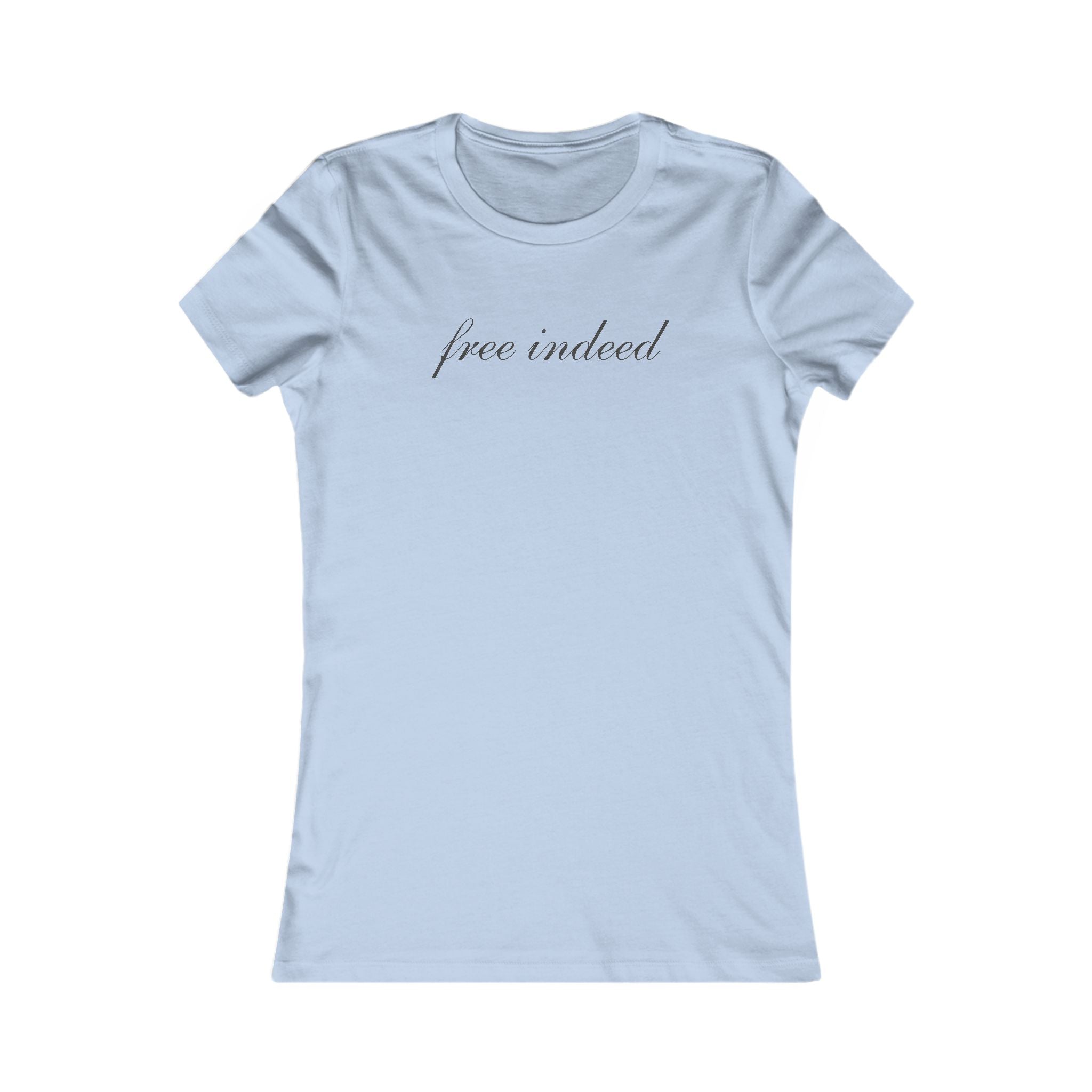 Women's Tee - "Free Indeed" Script Top