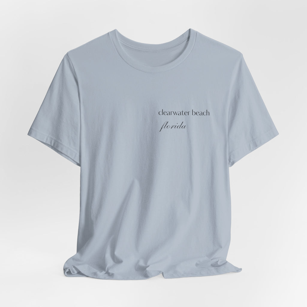 Clearwater Beach Florida Palm Tree Tee — Minimal Coastal Vacation T-Shirt