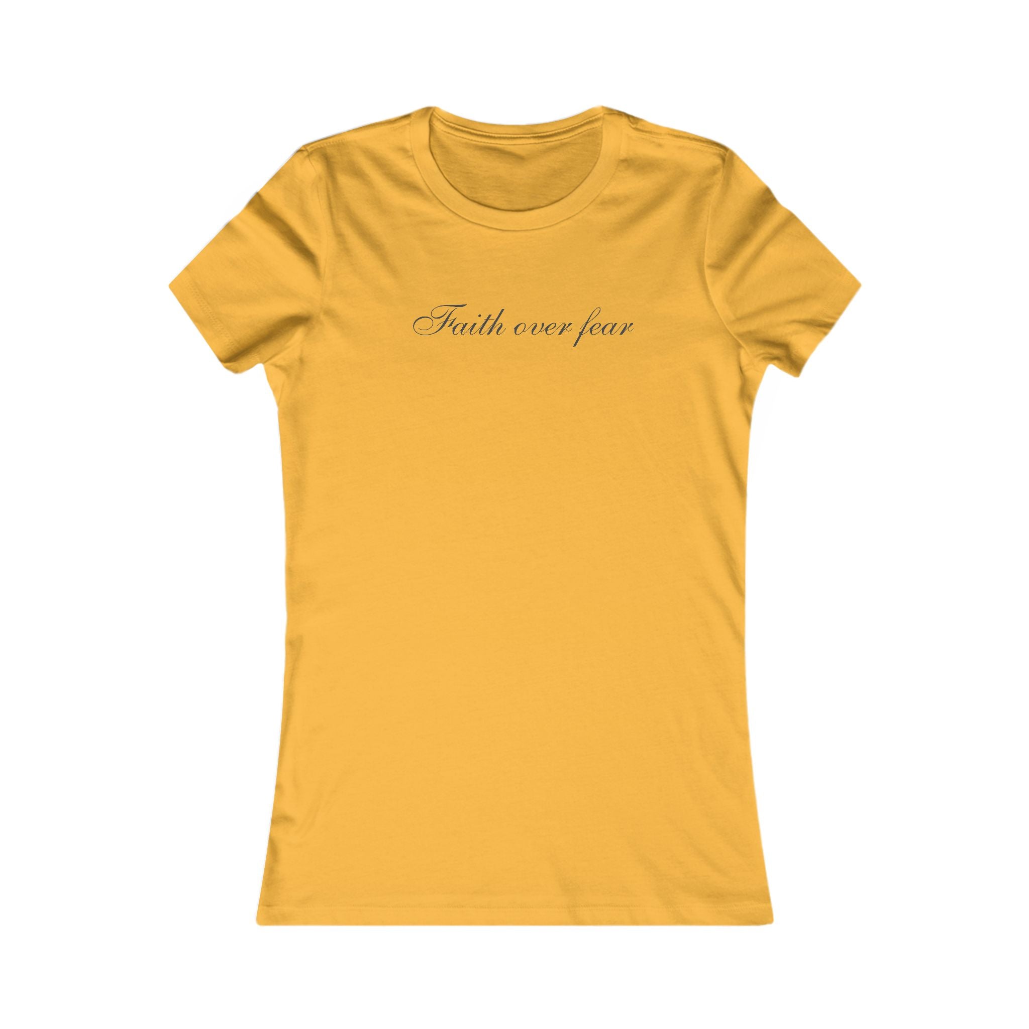 Faith Over Fear Women's Tee — Script Faith Graphic T-Shirt