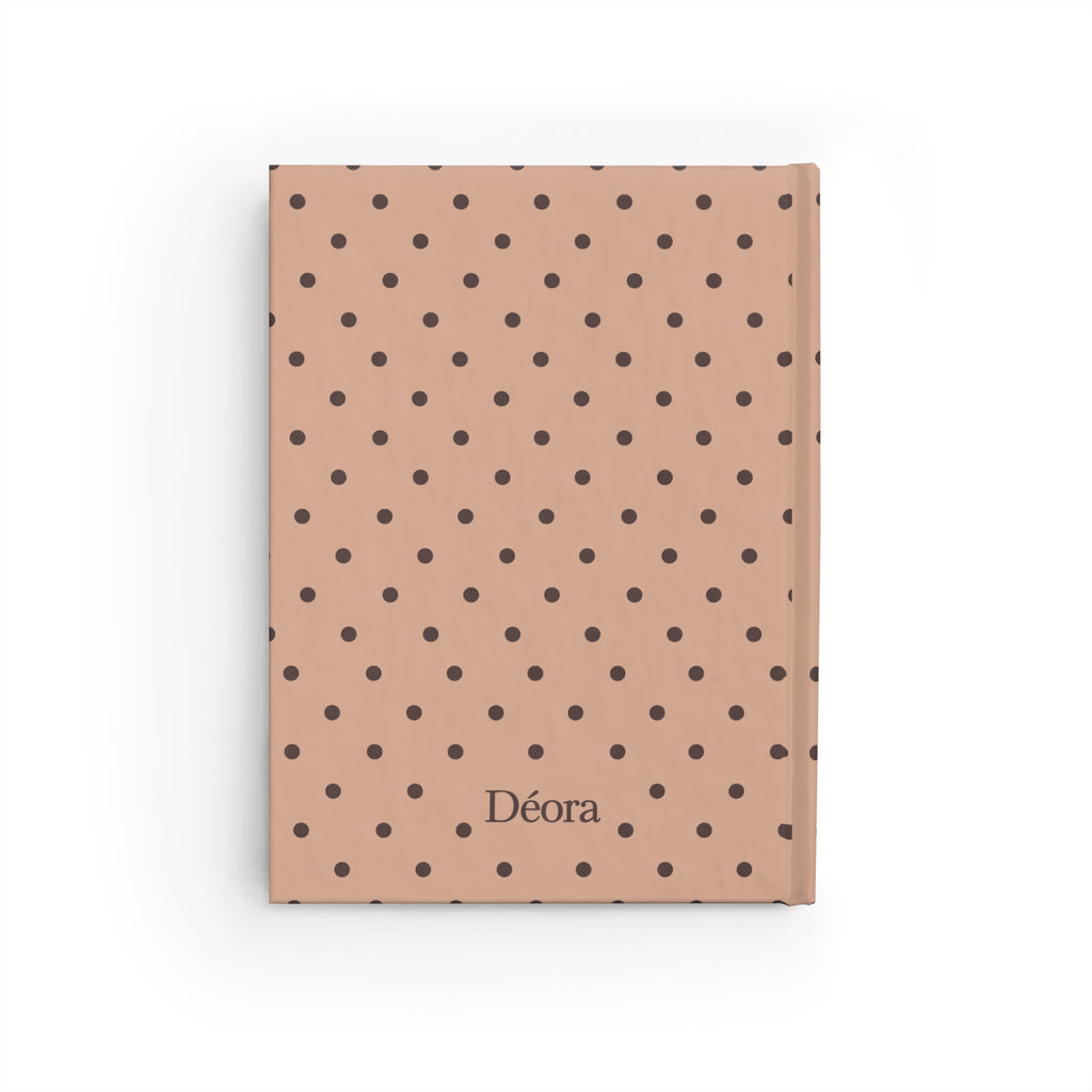 Polka Dot Personalized Journal — 'Déora' Ruled Notebook