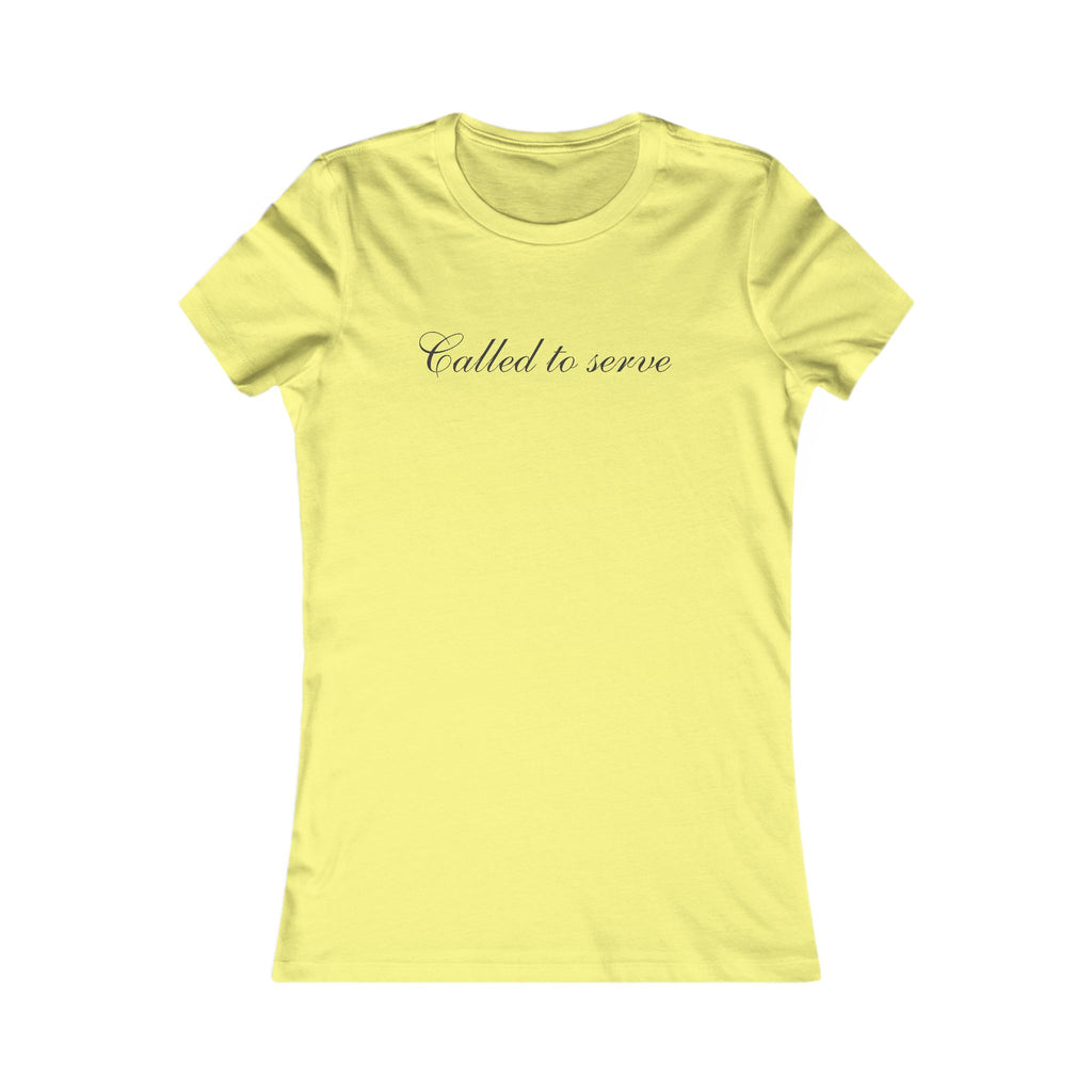 Women's Tee — "Called to Serve" Script Graphic