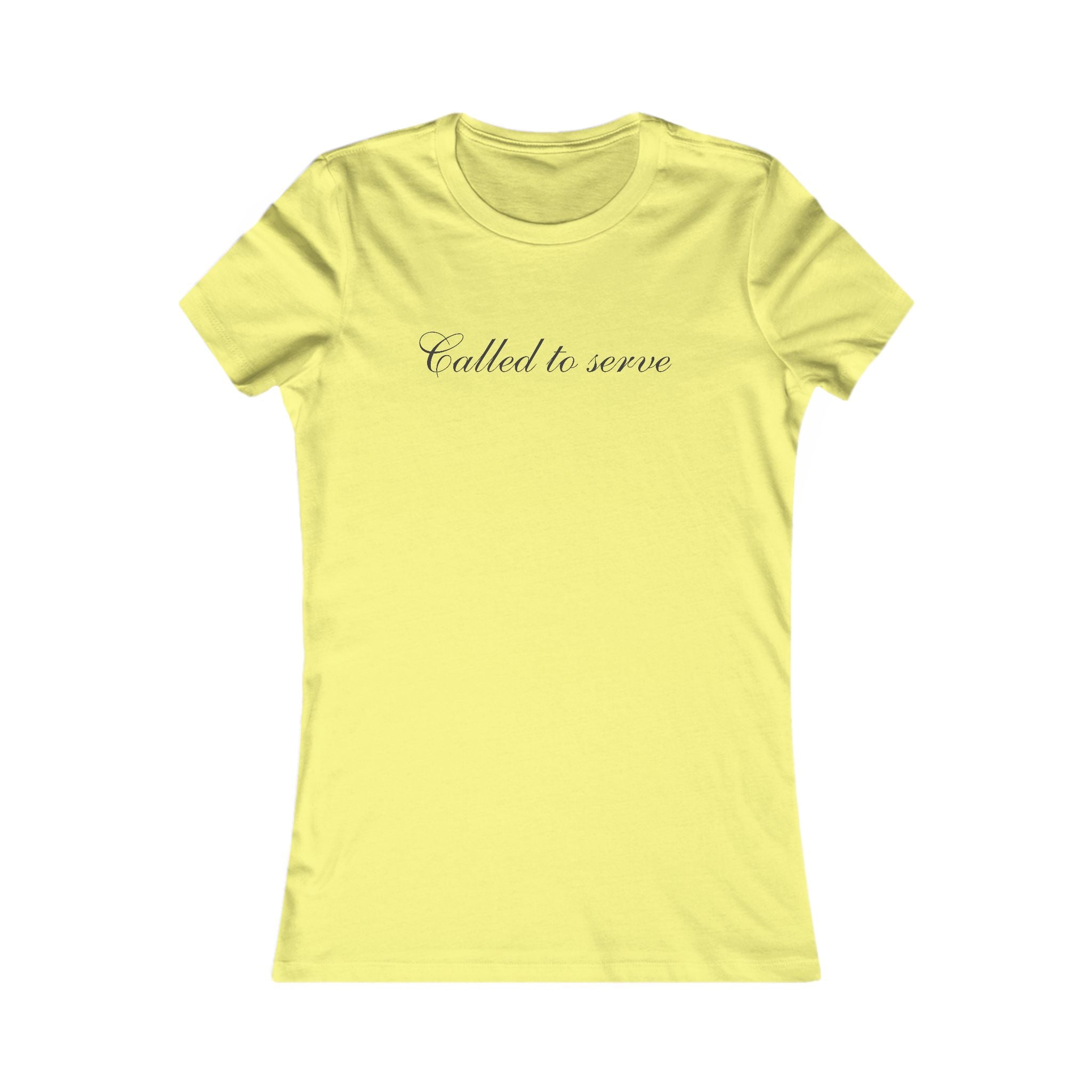 Women's Tee — "Called to Serve" Script Graphic