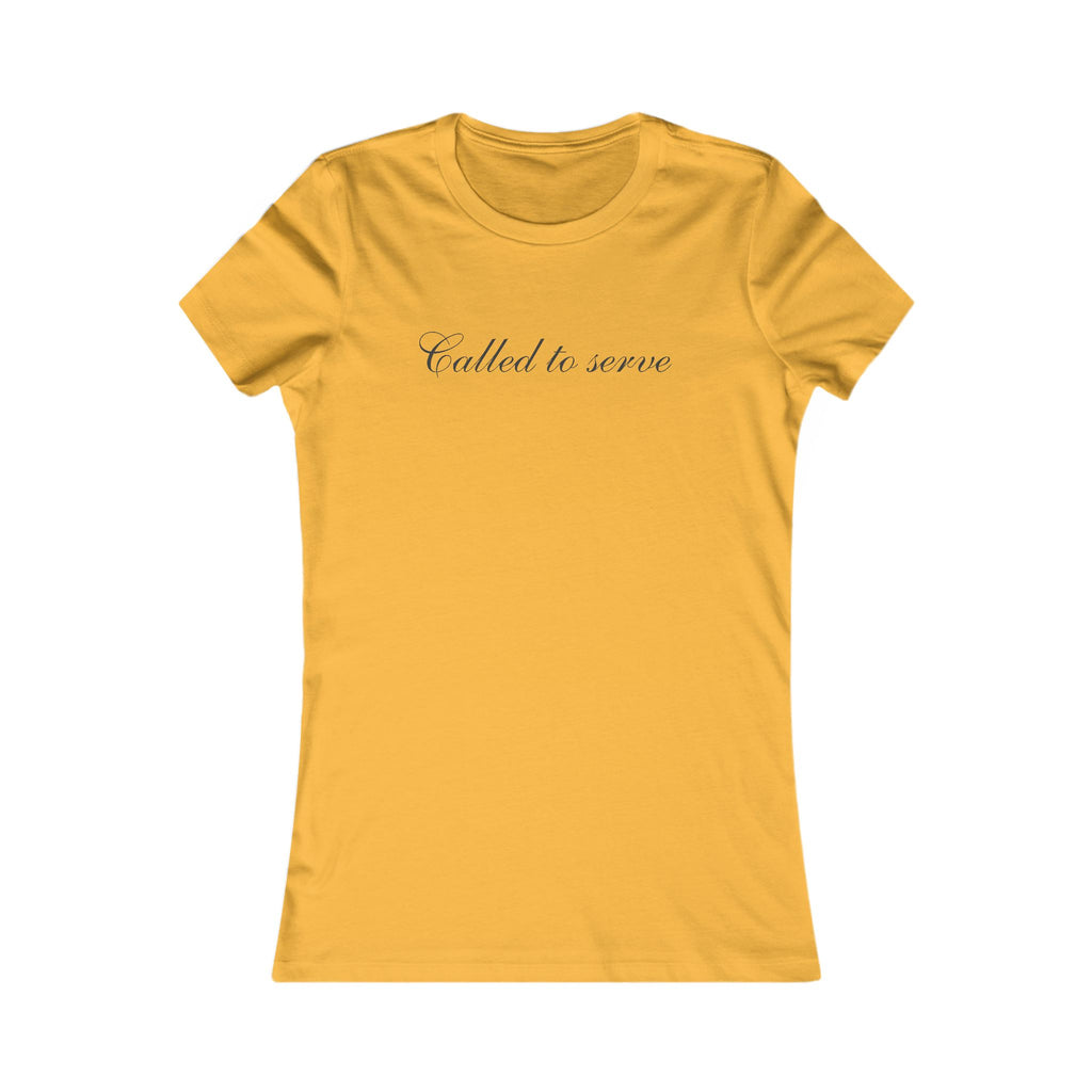 Women's Tee — "Called to Serve" Script Graphic
