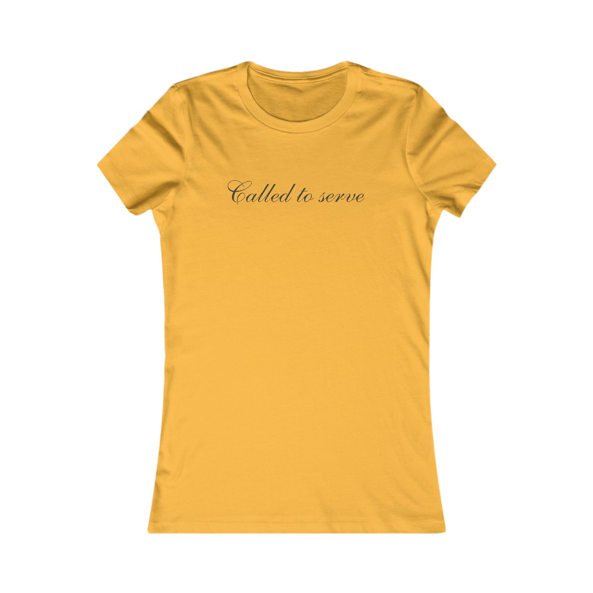 Women's Tee — "Called to Serve" Script Graphic
