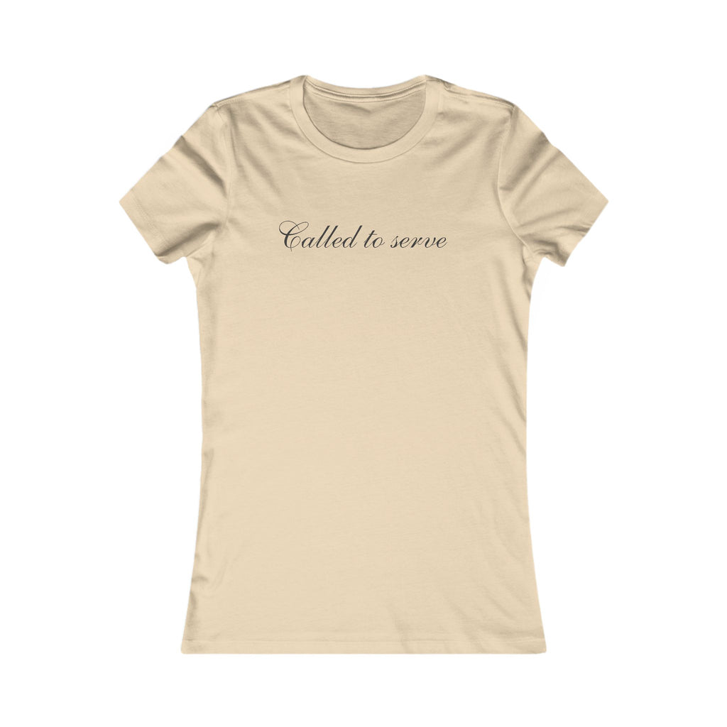 Women's Tee — "Called to Serve" Script Graphic