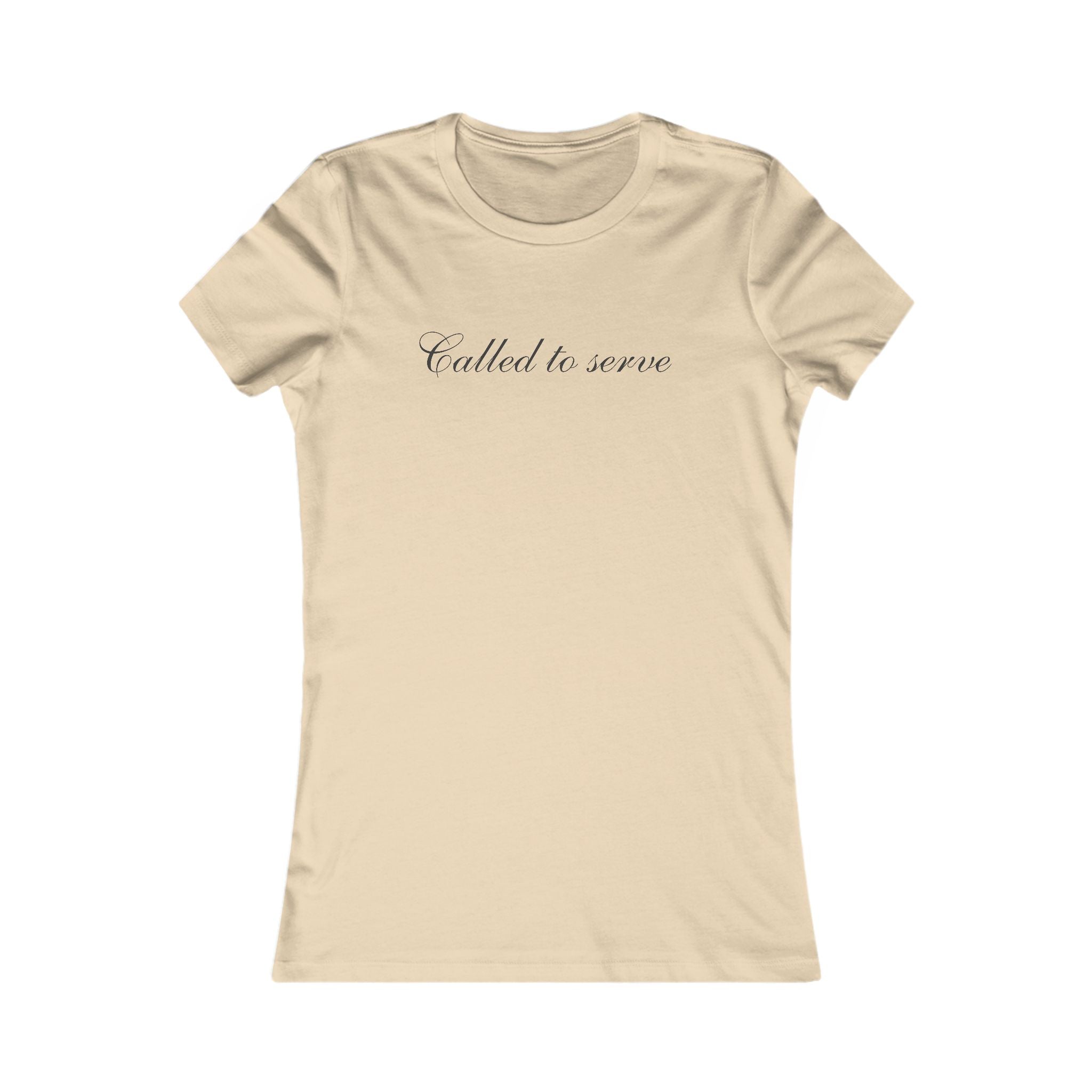 Women's Tee — "Called to Serve" Script Graphic