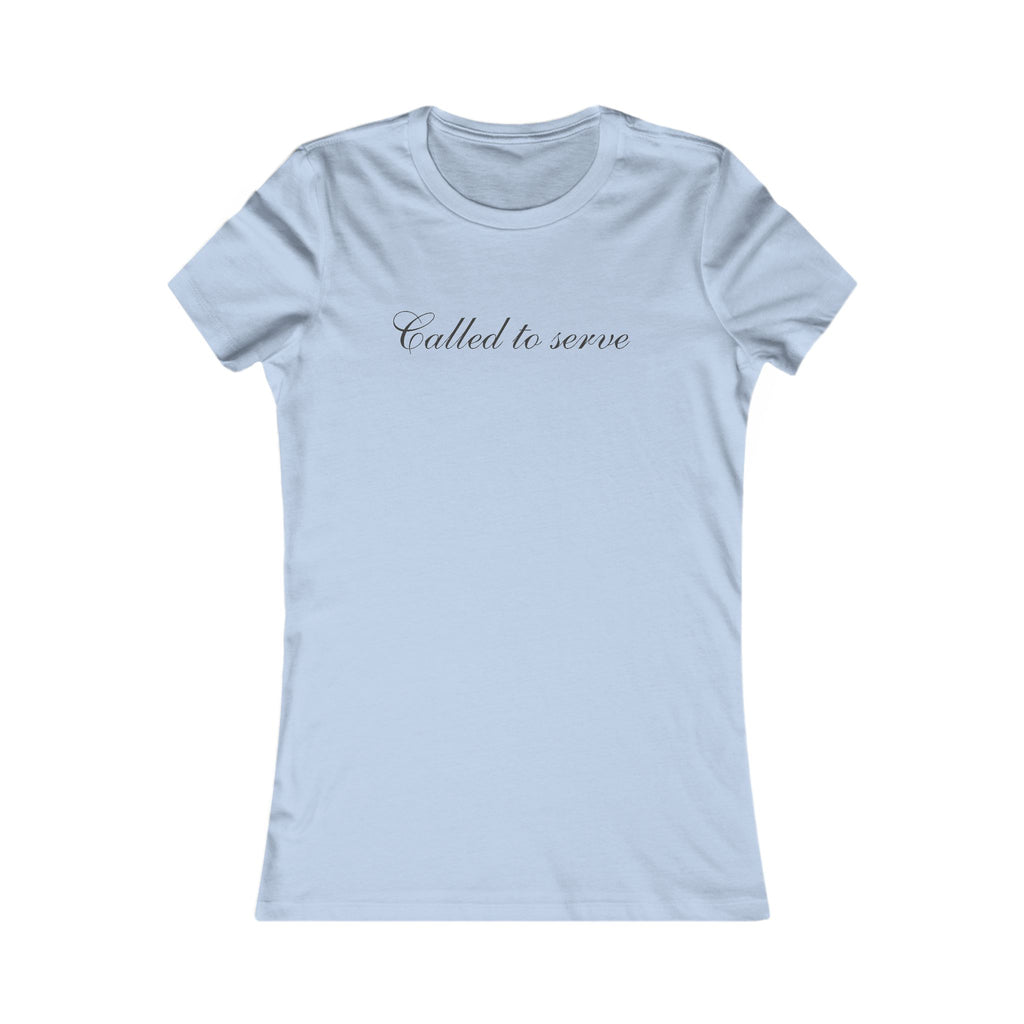 Women's Tee — "Called to Serve" Script Graphic