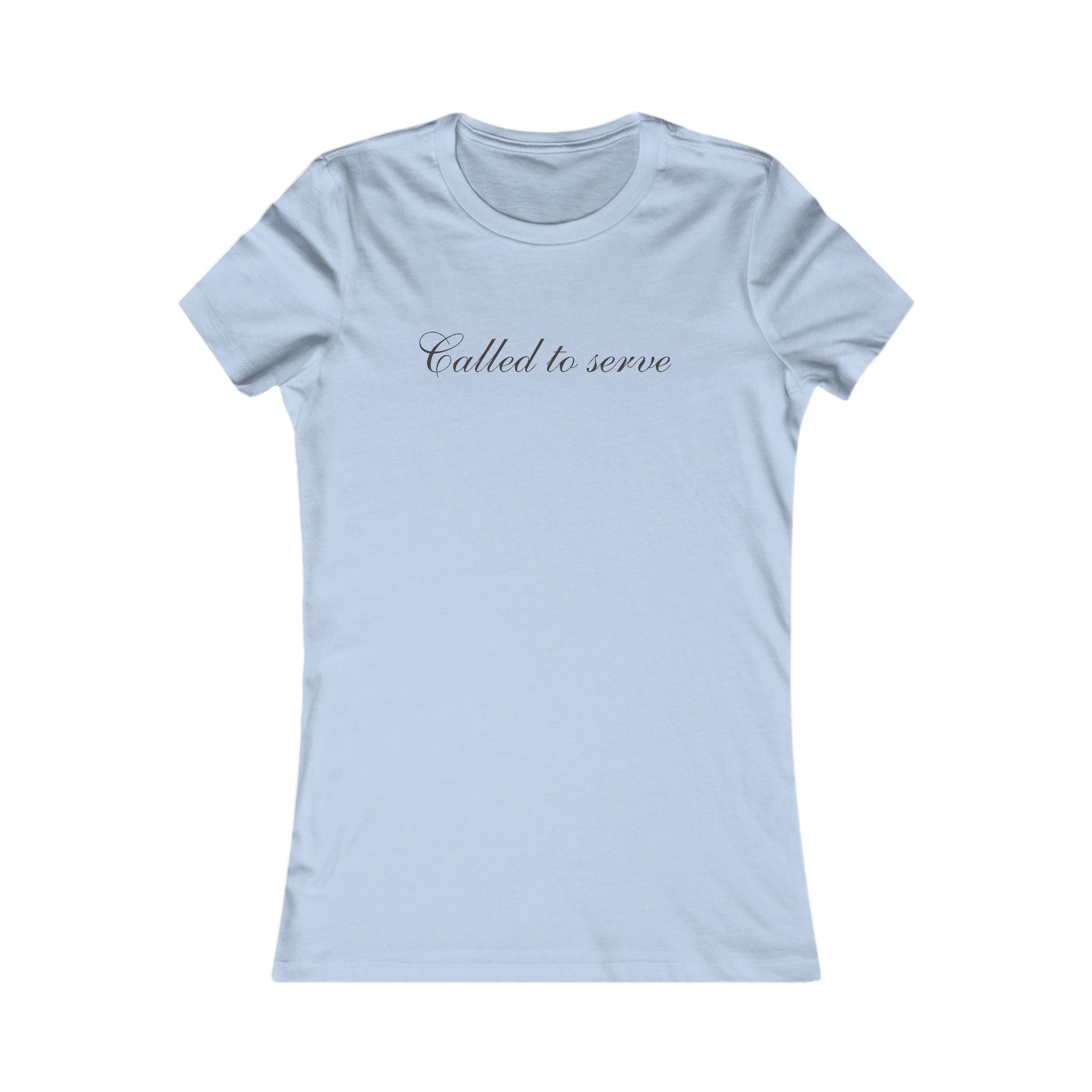 Women's Tee — "Called to Serve" Script Graphic