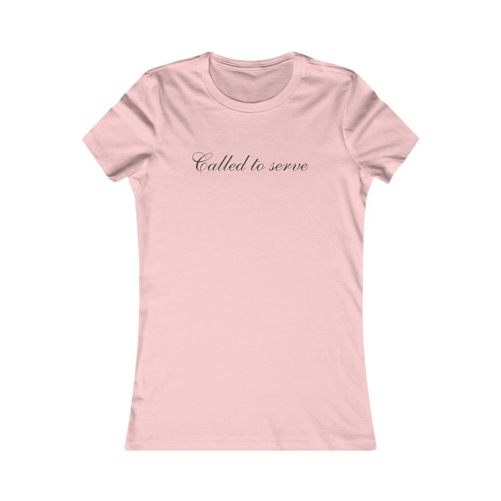 Women's Tee — "Called to Serve" Script Graphic